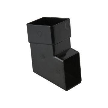 Brett 65mm Square 112.5 Downpipe Shoe Black
