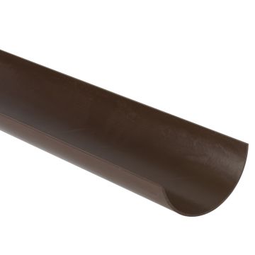 Brett 112mm Round 2Mtr Brown Gutter