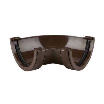 Brett 112mm Round Fab Gutter Angle Brown