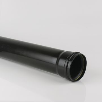 Brett 110mm Pushfit Soil Pipe 2.5Mtr Black S/S