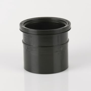 Brett 110mm Pushfit Soil Black Ss Connector