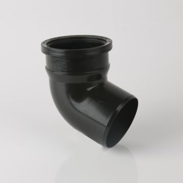Brett 110mm Pushfit Soil Black 112.5 Deg Ss Bend 