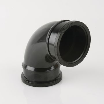 Brett 110mm Pushfit Soil Black 92.5 Deg Ds Bend 