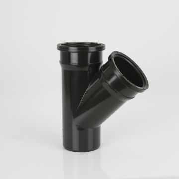 Brett 110mm Pushfit Soil Black 135 Deg Ds Branch