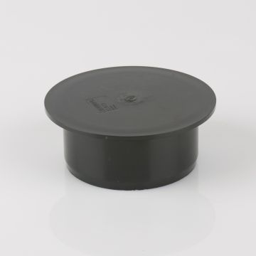 Brett 110mm Pushfit Soil Black Socket Plug