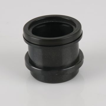 Brett 110mm Pushfit Soil Black 2"/50mm Ring Seal Connector Solvent