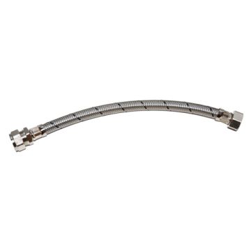 Flexible Tap Connector (WRAS) Compression x Swivel 15mm x 1/2" x 500mm