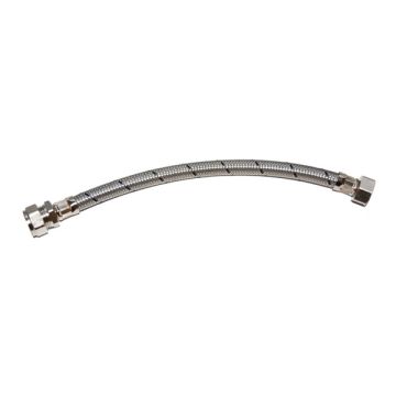 Flexible Tap Connector (WRAS) Compression x Swivel 15mm x 1/2" x 300mm