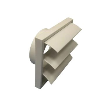 Manrose 100mm Wall Outlet with Gravity Flaps Dual Fitting White