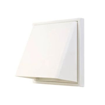 Manrose 100mm Cowled Wall Outlet with Damper Dual Fitting White
