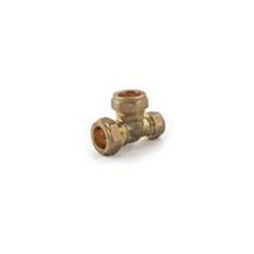 Contract Compression Fitting Tee End Reduced 22 x 15 x 22mm