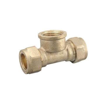 Contract Compression Fitting Tee 22mm 3/4" FI Branch