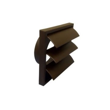Manrose 100mm Wall Outlet with Gravity Flaps Dual Fitting Brown