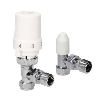 TRV and LS Twin Pack Radiator Valves Angled 15mm