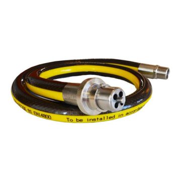 Universal Fuel Gas Hose Straight Bayonet 1m