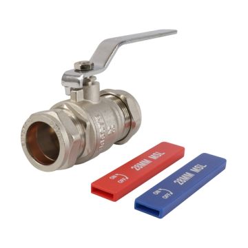 Genbra 28mm Lever Ball Valve Dual (Full Bore)