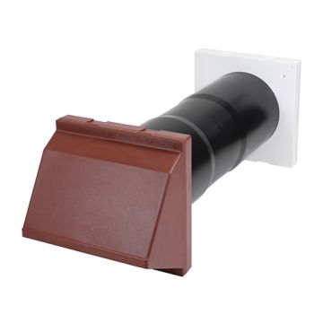 Timloc Aero Core Through-Wall Ventilation Set Cowl and Baffle - Brown - 127 x 350