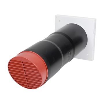Timloc Aero Core Through-Wall Vent High Rise and Baffle - Terracotta - 127 x 350