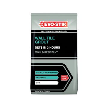 Evostik Wall Tile Grout White 1.5Kg 478718 