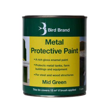 1Ltr Mid Green Metal Protective Paint 