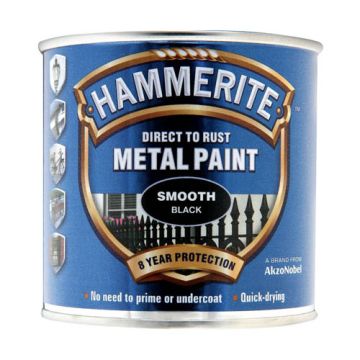 Hammerite Smooth Finish Black 250ml 045088 