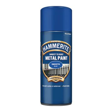 Hammerite Areosol Smooth Finish Blue 400ml 045351 