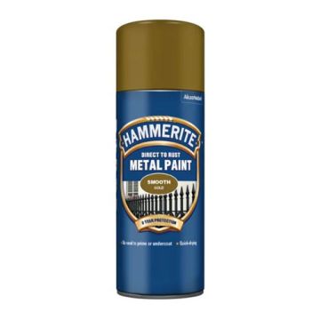 Hammerite Areosol Smooth Finish Gold 400ml 112490