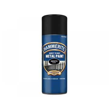 Hammerite Smooth Aerosol Black 400ml 045377 