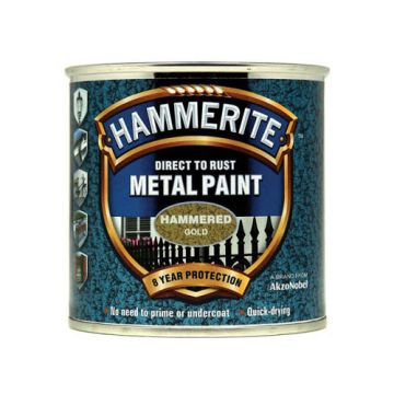 Hammerite Hammered Finish Gold 250ml 044651 