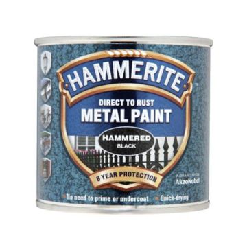 Hammerite Hammered Finish Black 250ml 044677 