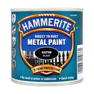Hammerite Satin Black 250ml 113423 
