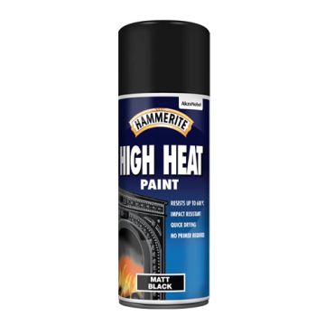 Hammerite Aerosol Hi-Heat Matt Black 400ml 272450 