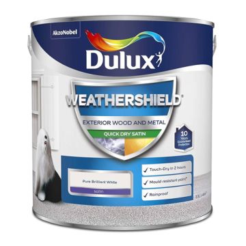 Dulux Retail Weathershield Qd Satin PBW 2.5Ltr