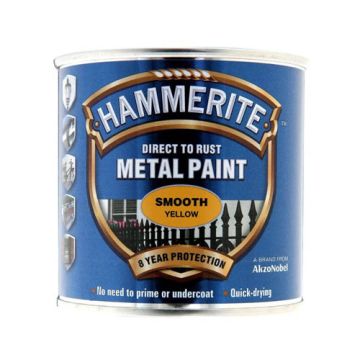 Hammerite Smooth Finish Yellow 250ml 565010 