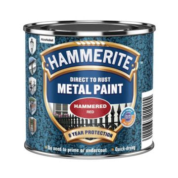 Hammerite Hammered Finish Red 250ml 540872