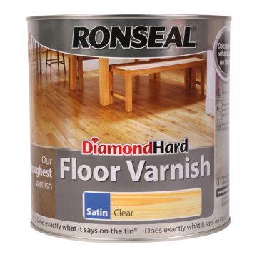 Ronseal Diamond Floor Varnish Clear Satin 2.5Ltr 