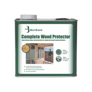 Bird Brand 1Ltr Dark Brown Complete Wood Preserver