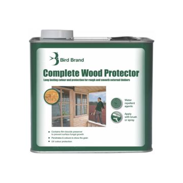 Bird Brand 1Ltr Mahogany Tan Complete Wood Preserver