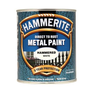Hammerite Hammered Finish White 750ml 618496 