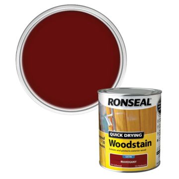Ronseal Quick Drying Woodstain Satin Mahogany 750ml