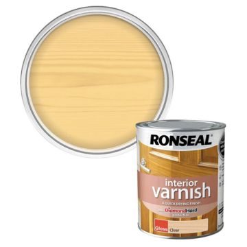 Ronseal Diamond Hard Interior Varnish Gloss Clear 750ml