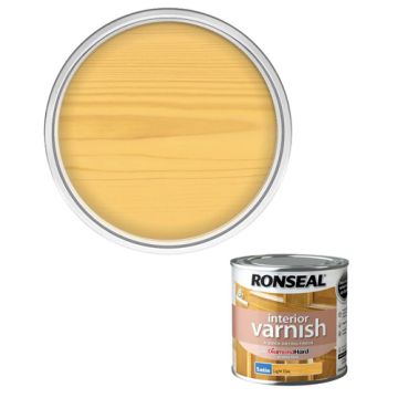 Ronseal Diamond Hard Interior Varnish Satin Light Oak 250ml