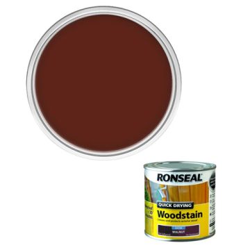 Ronseal Quick Drying Woodstain Satin Walnut 250ml