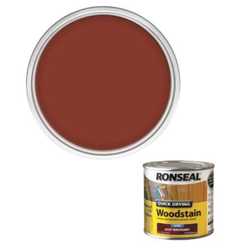 Ronseal Quick Drying Woodstain Satin Deep Mahogany 250ml