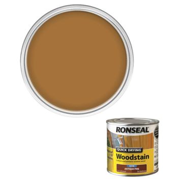 Ronseal Quick Drying Woodstain Satin Antique Pine 250ml