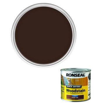 Ronseal Quick Drying Woodstain Satin Dark Oak 250ml