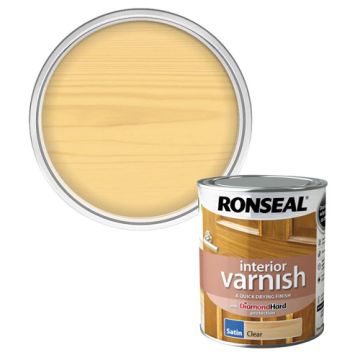 Ronseal Diamond Hard Interior Varnish Satin Clear 750ml