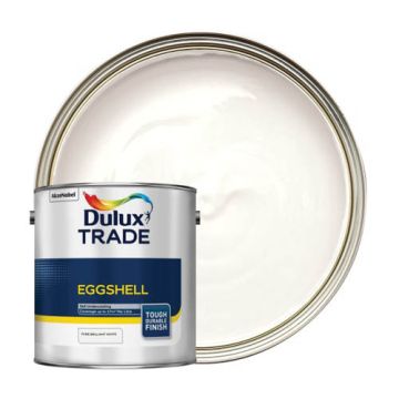 Dulux Trade Eggshell Pure Brilliant White 2.5Ltr