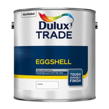 Dulux Trade Eggshell White 2.5Ltr 