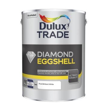 Dulux Trade Diamond Eggshell Pure Brilliant White 5Ltr
